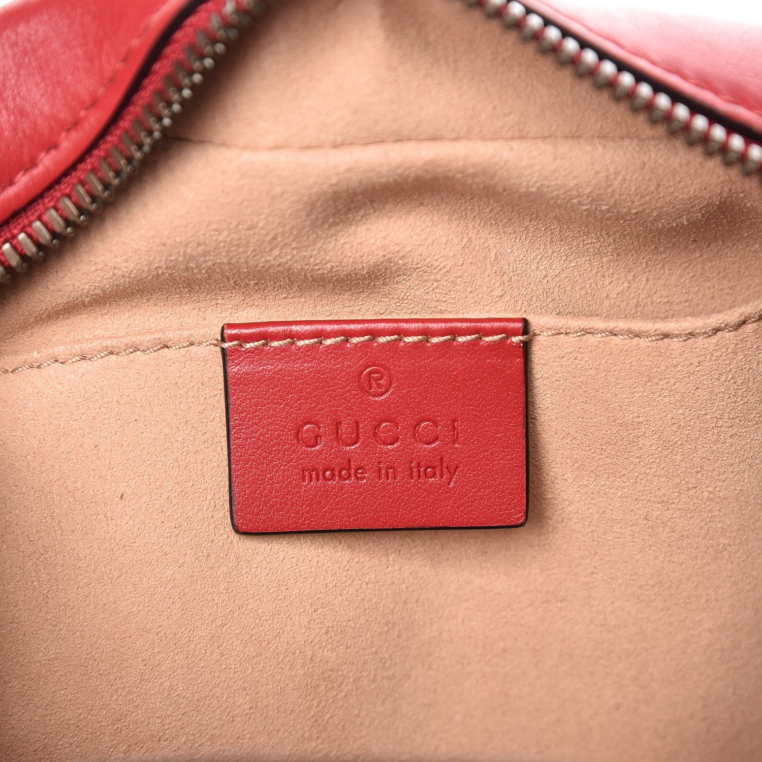 Gucci Calfskin Matelasse Small GG Marmont Chain Shoulder Bag Hibiscus Red 8 of 9