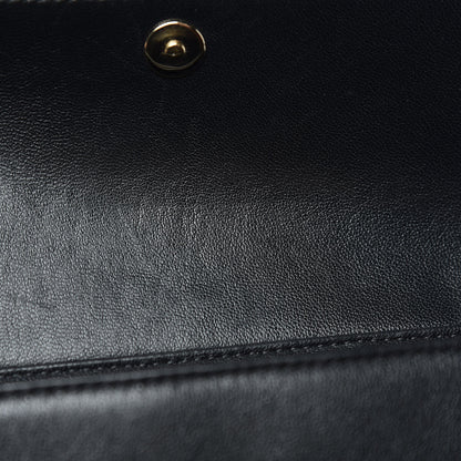 Chanel Sheepskin Quilted Small Mademoiselle Flap Black Blue 13 of 14