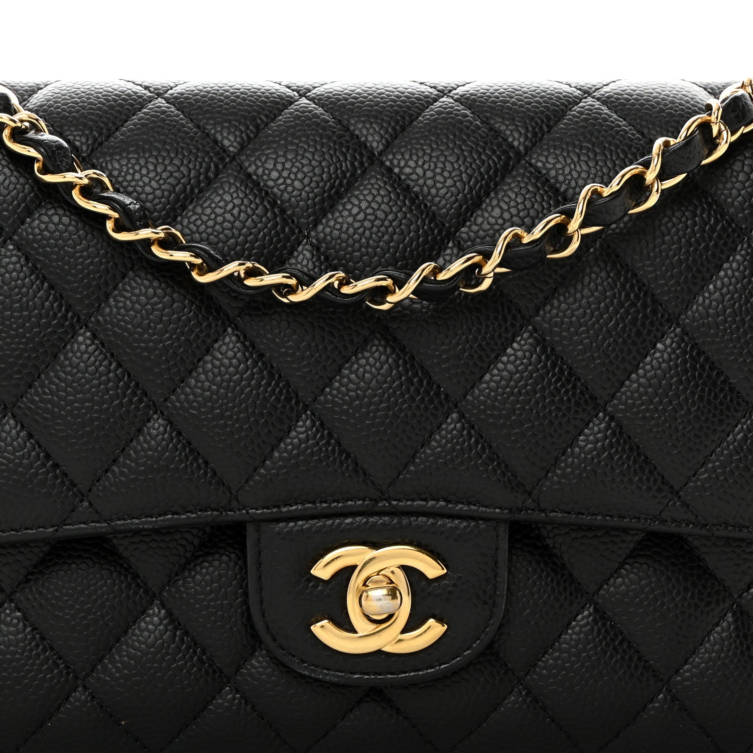 Chanel Caviar Quilted Medium Double Flap Black 8 of 10