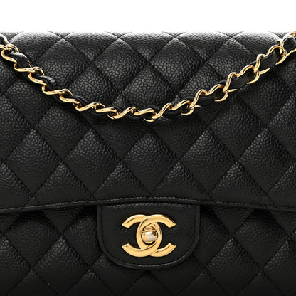 Chanel Caviar Quilted Medium Double Flap Black 8 of 10