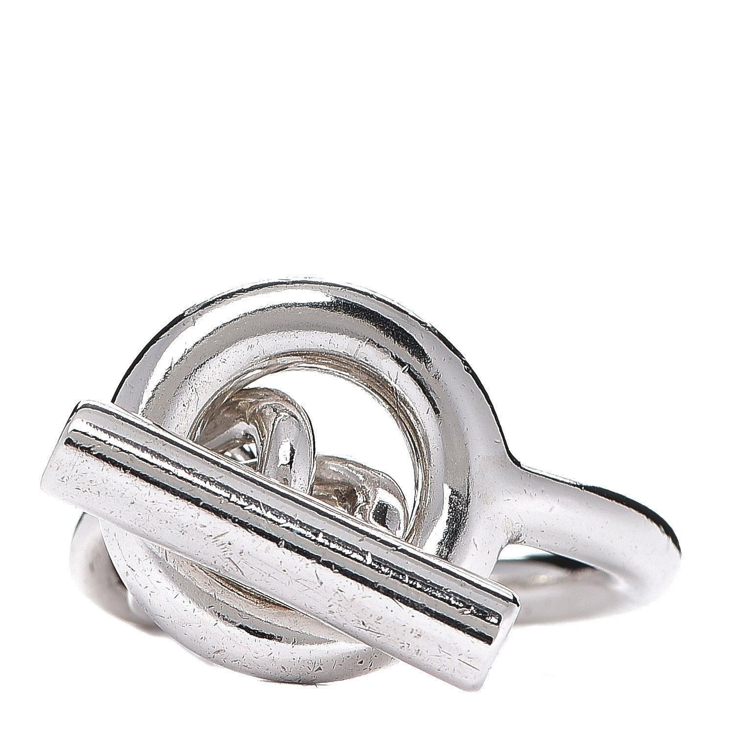 Hermes Sterling Silver GM Croisette Ring 52 6 1 of 5