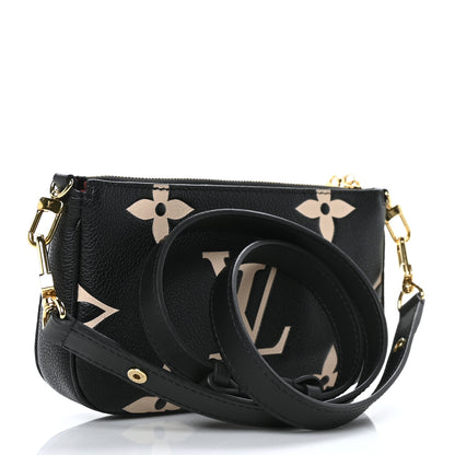Louis Vuitton Empreinte Monogram Giant Multi Pochette Accessories Mini Pochette Black Beige 2 of 7