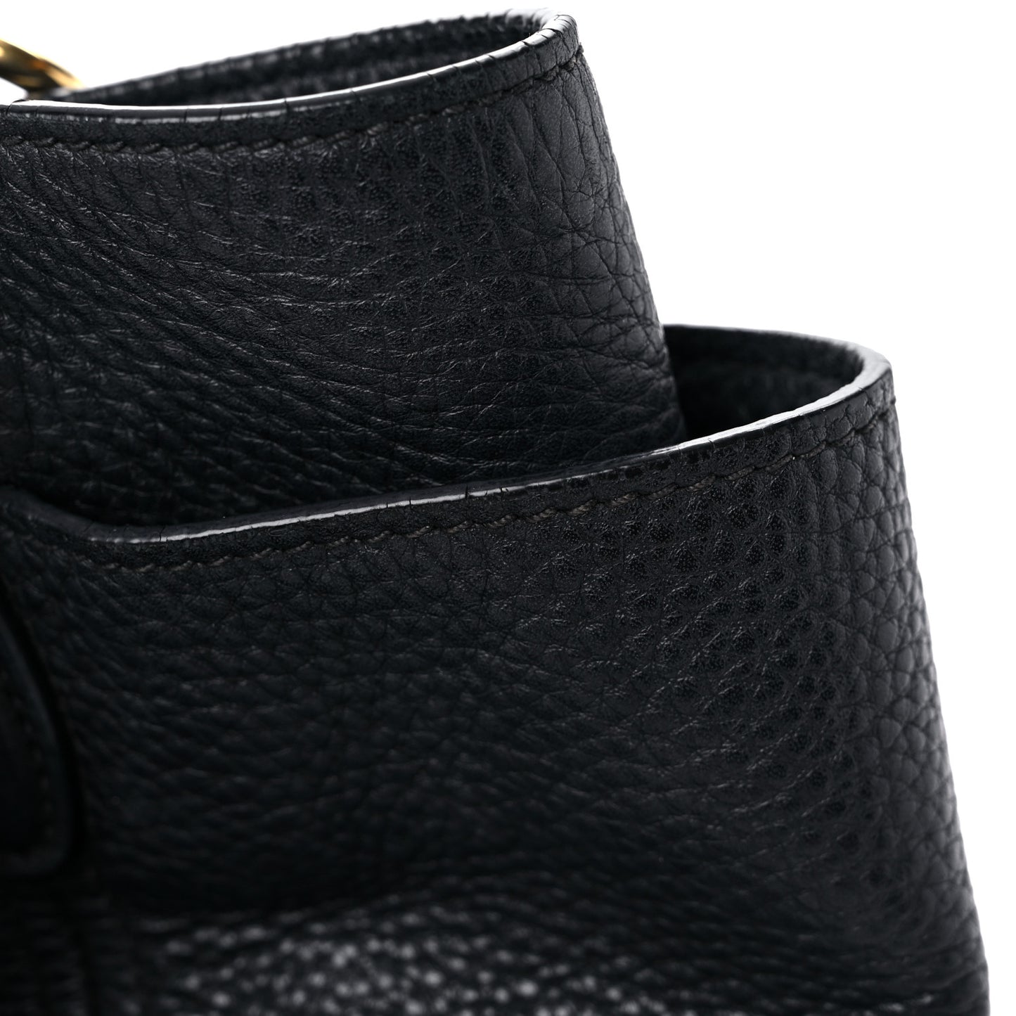 Vitello Daino Side Pocket Tote Black