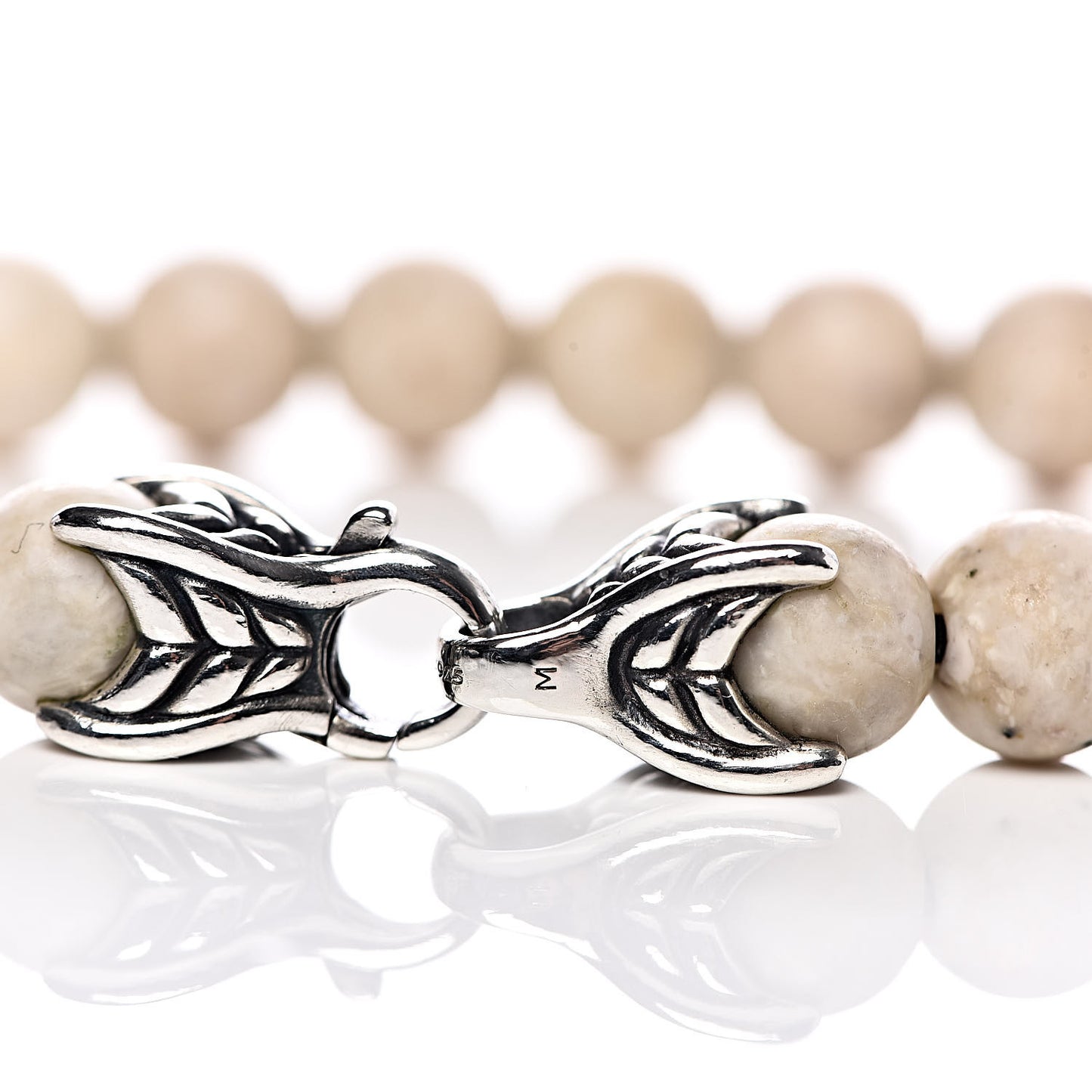 Sterling Silver Riverstone 8mm Spiritual Beads Bracelet