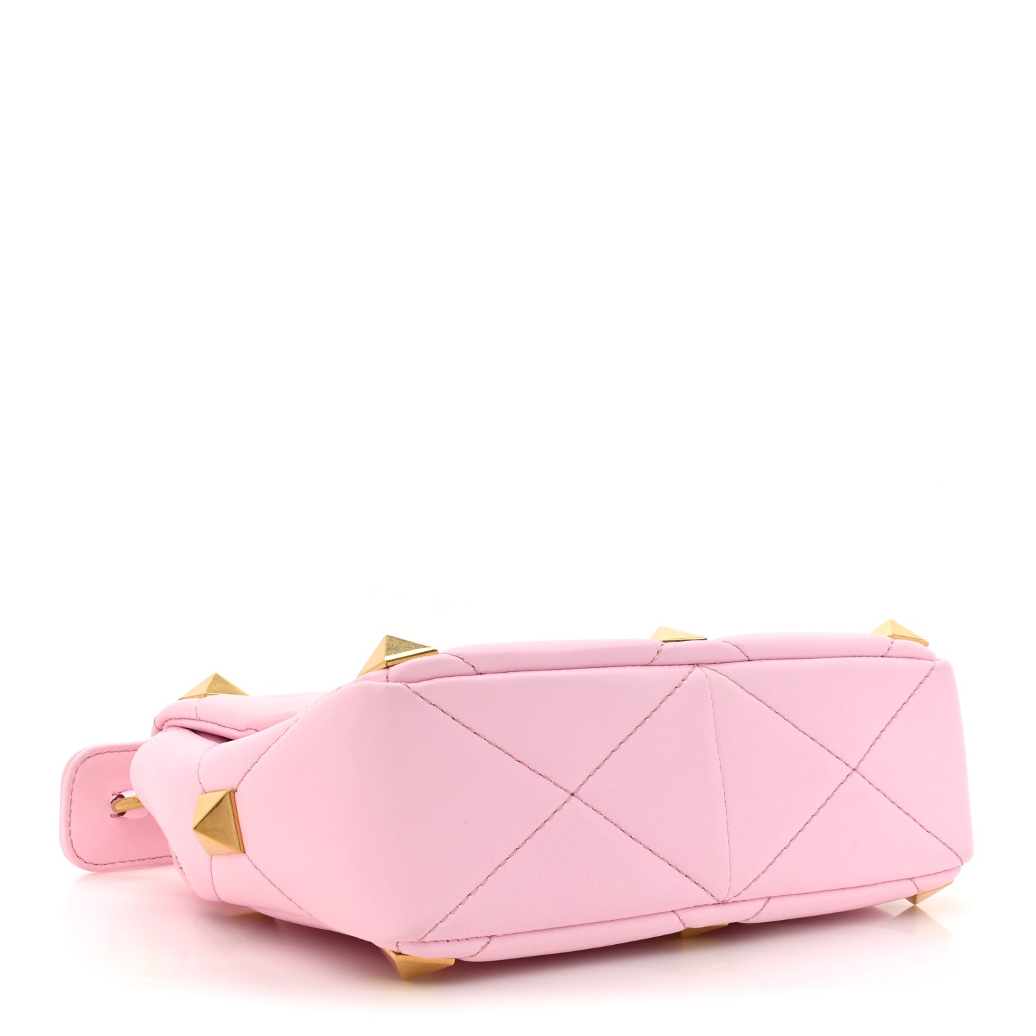 Valentino Garavani Nappa Medium Roman Stud Shoulder Bag Pink Borealis 4 of 9