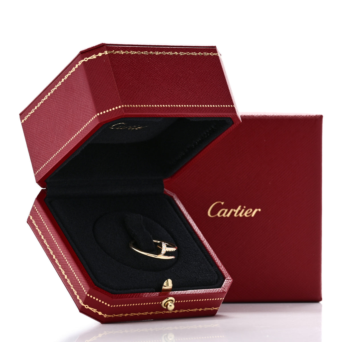 Cartier 18K Yellow Gold Diamond Small Juste Un Clou Ring 54 7 6 of 6