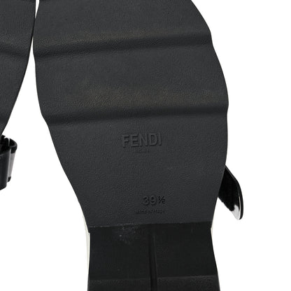Fendi Stretch Yarn FF Stiff Band Rockoko Sneakers 39.5 Black White Tobacco 6 of 8