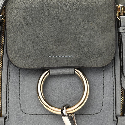 Chloe Suede Calfskin Small Faye Backpack Washed Blue 8 of 19