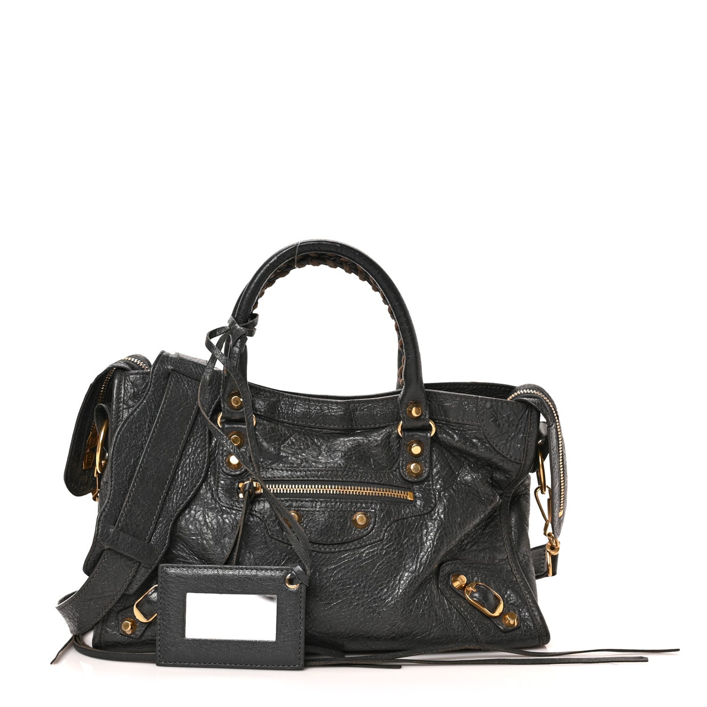 Agneau Classic Gold Hardware S City Gris Fossile