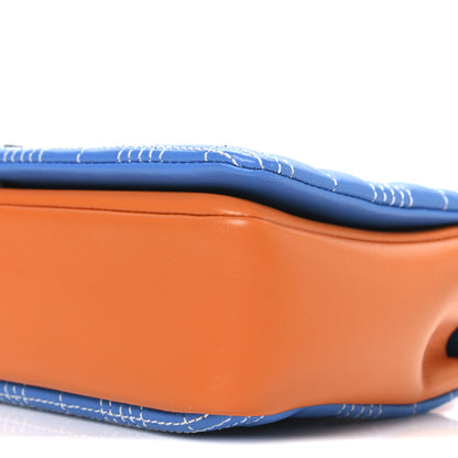 Burberry Lambskin Quilted Small Lola Bag Cyan Blue Orange Pink 10 of 10