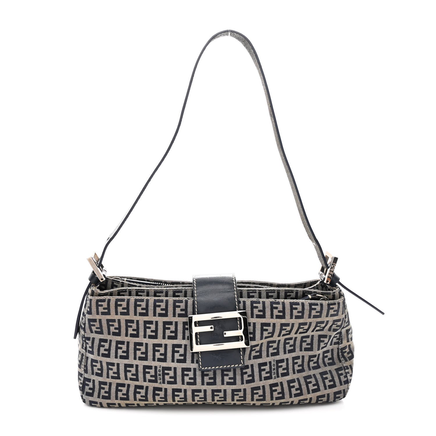 Fendi Zucchino Mini Mama Baguette Navy 1 of 10