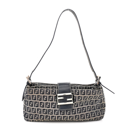 Fendi Zucchino Mini Mama Baguette Navy 1 of 10