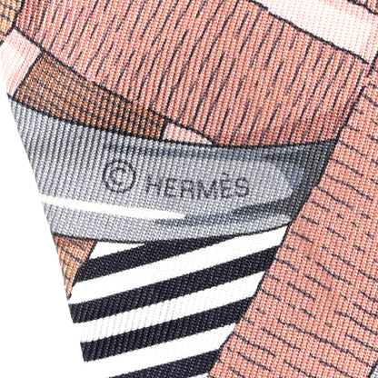 Hermes Silk Mors A Jouets Chemise Twilly Vieux Rose Gris Camel 4 of 4