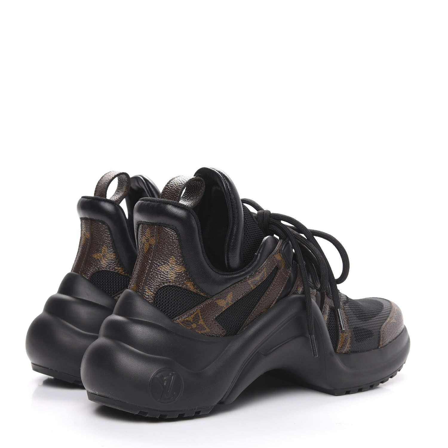 Louis Vuitton Calfskin Patent Monogram LV Archlight Sneakers 37 Black 4 of 9