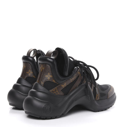 Louis Vuitton Calfskin Patent Monogram LV Archlight Sneakers 37 Black 4 of 9