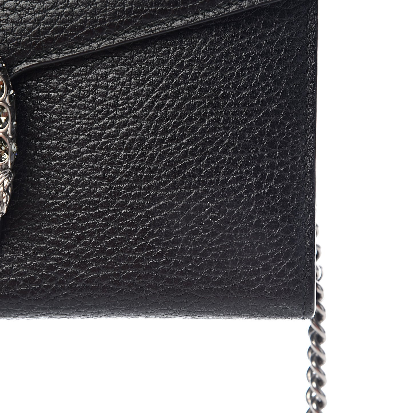 Calfskin Mini Dionysus Chain Wallet Black
