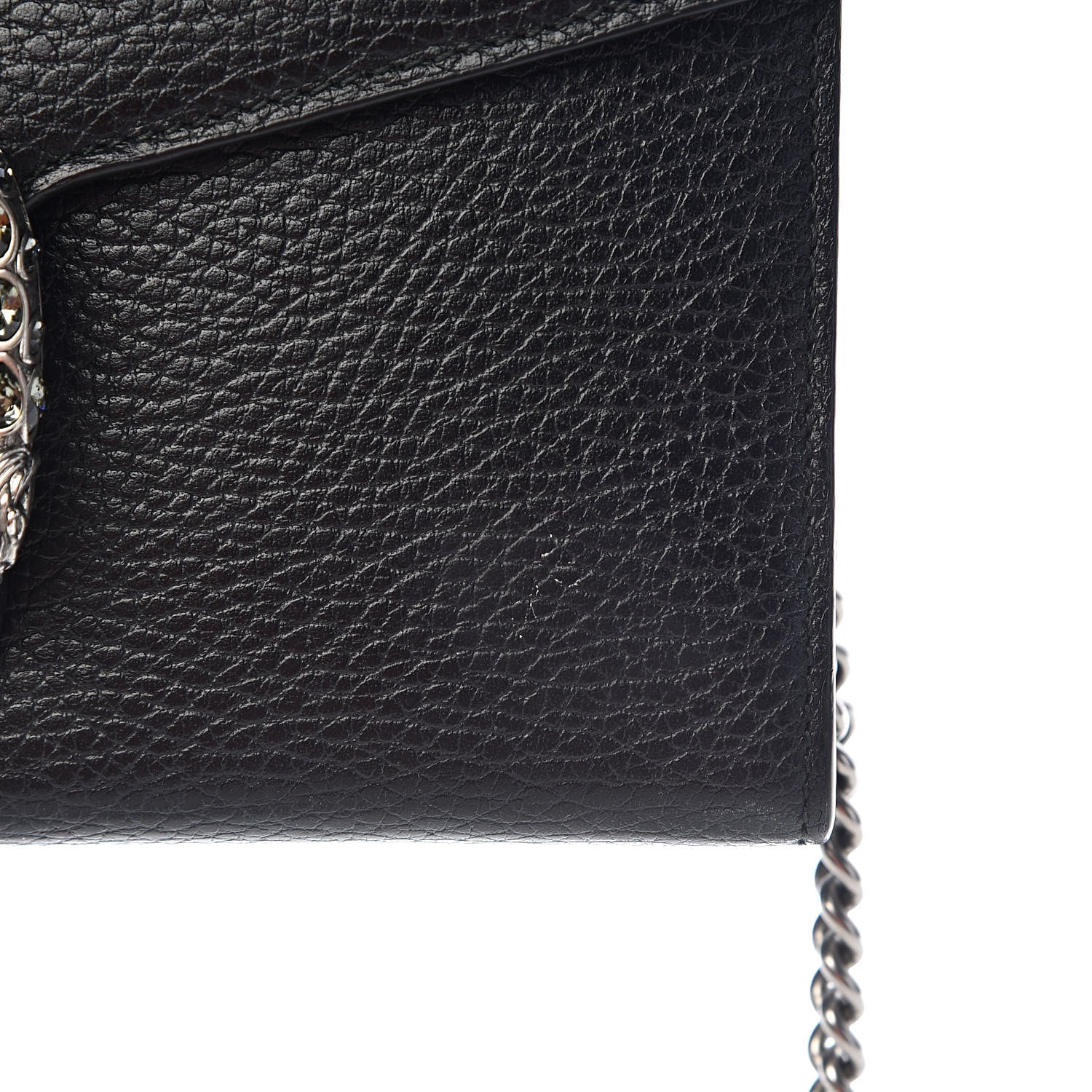 Gucci Calfskin Mini Dionysus Chain Wallet Black 8 of 11
