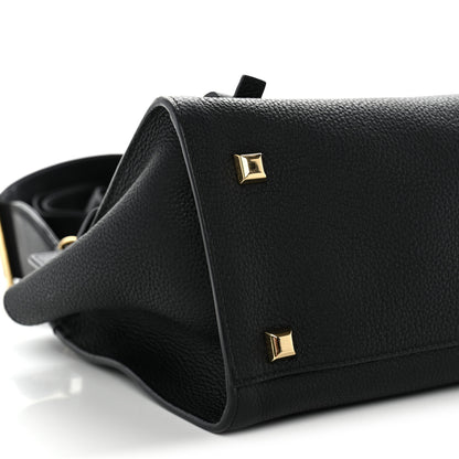 Salvatore Ferragamo Calfskin Medium Studio Soft Bag Black 9 of 10