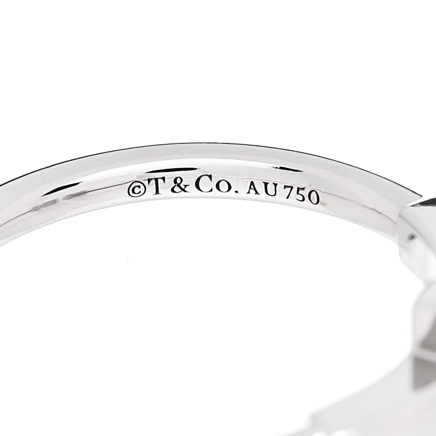 Tiffany 18K White Gold T Wire Ring 49 5 4 of 5