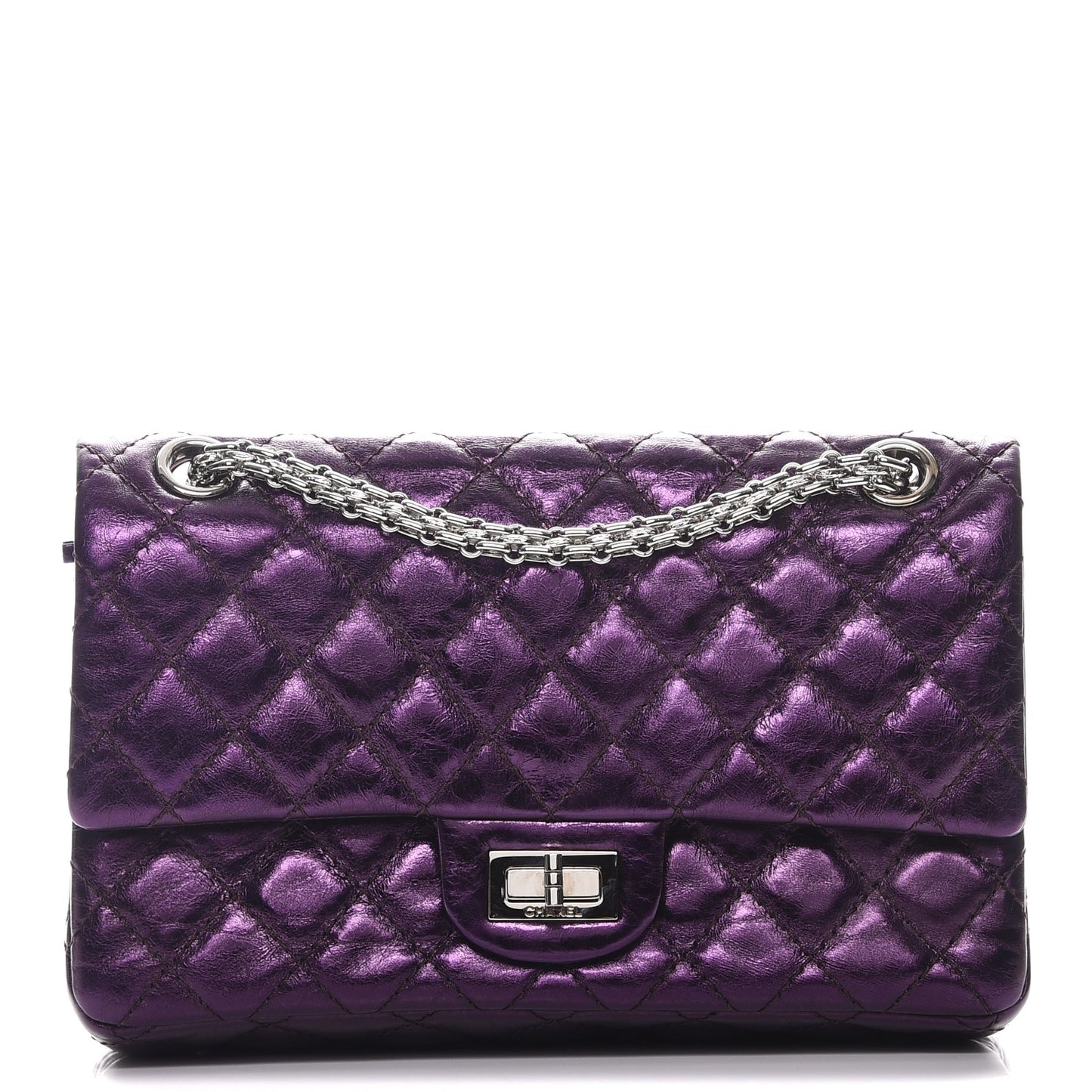 Metallic Calfskin 2.55 Reissue 225 Flap Violet