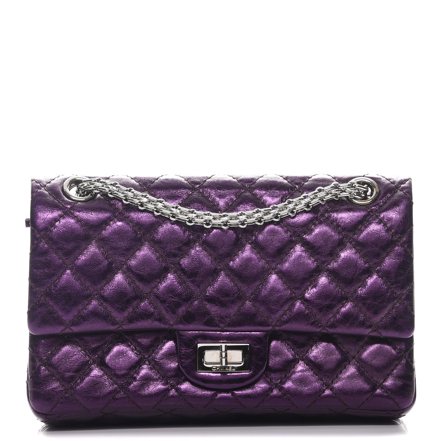 Chanel Metallic Calfskin 2.55 Reissue 225 Flap Violet 1 of 8