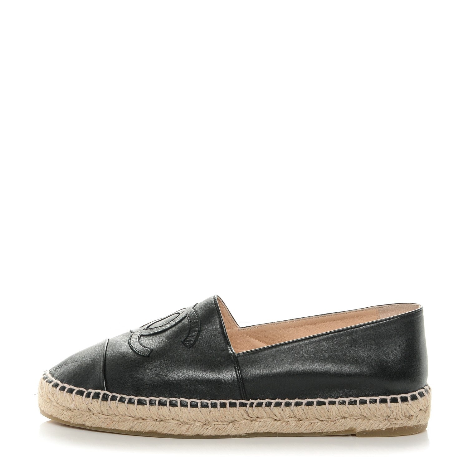 Chanel Lambskin CC Espadrilles 41 Black 1 of 8
