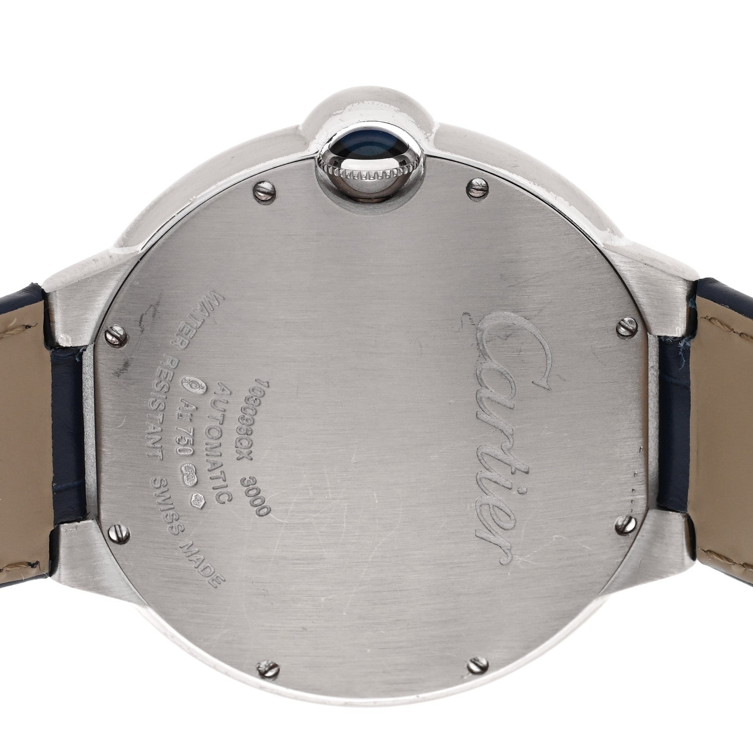 Cartier 18K White Gold Alligator Diamond Pave Bezel 42mm Ballon Bleu De Cartier Automatic Watch 4 of 4