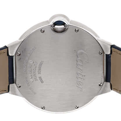 Cartier 18K White Gold Alligator Diamond Pave Bezel 42mm Ballon Bleu De Cartier Automatic Watch 4 of 4