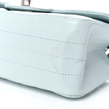 Chanel Aged Calfskin Chevron Quilted 2.55 Reissue Mini Flap Light Blue 9 of 11