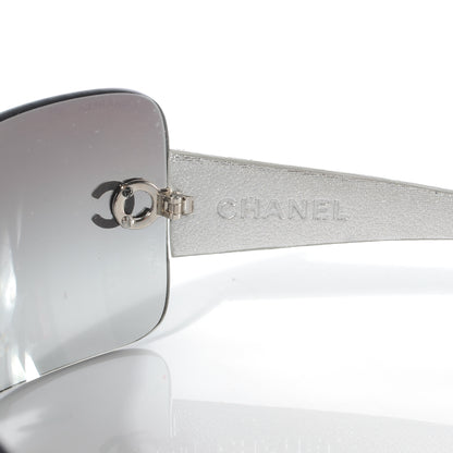 Chanel Leather Quilted CC Sunglasses 4157 Silver 5 of 7