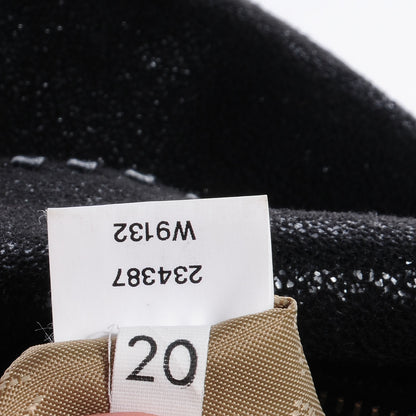 Stella McCartney Faux Leather Shaggy Deer Falabella Fold Over Tote Black 9 of 9