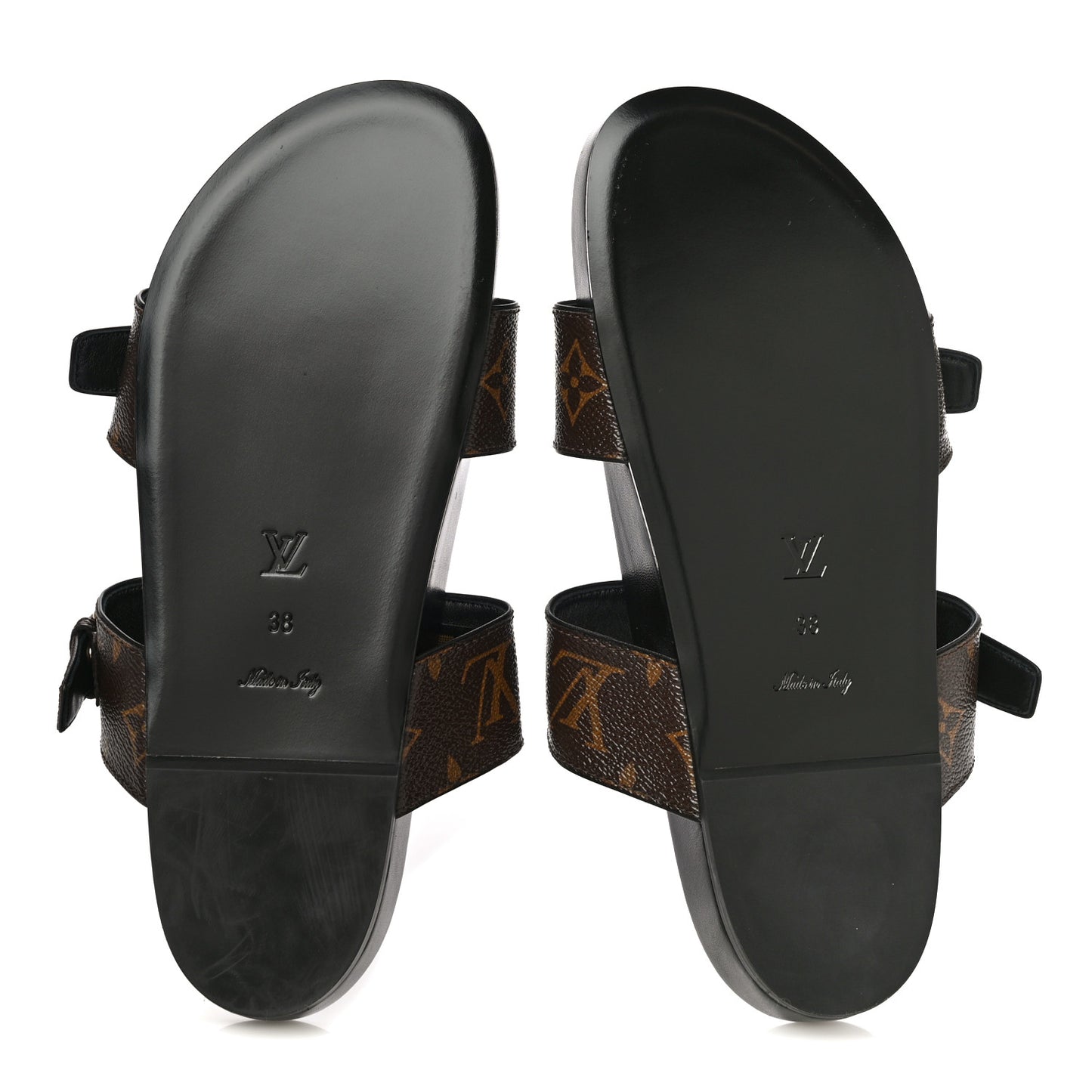 Monogram Bom Dia Mule Sandals 38 Black