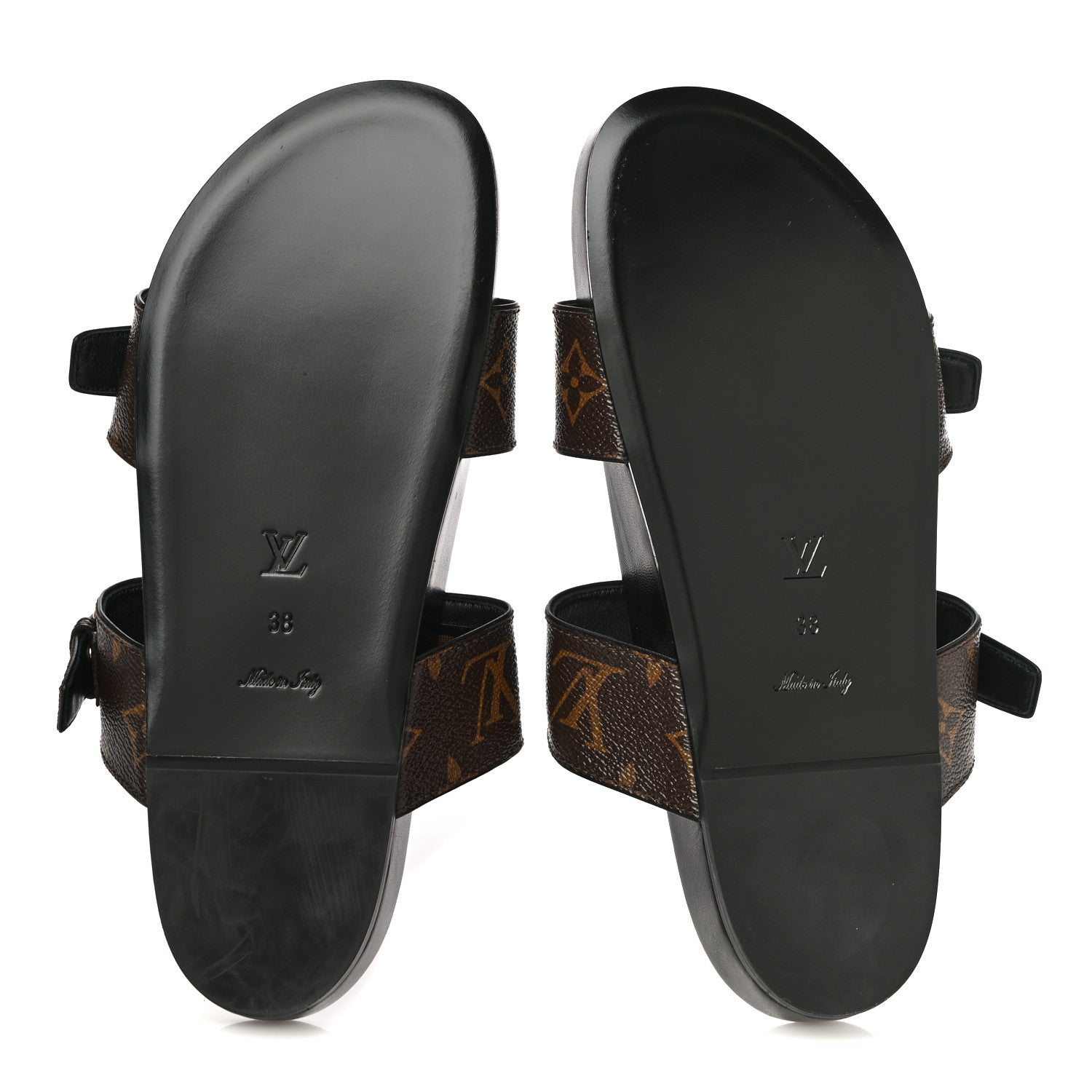 Louis Vuitton Monogram Bom Dia Mule Sandals 38 Black 5 of 8