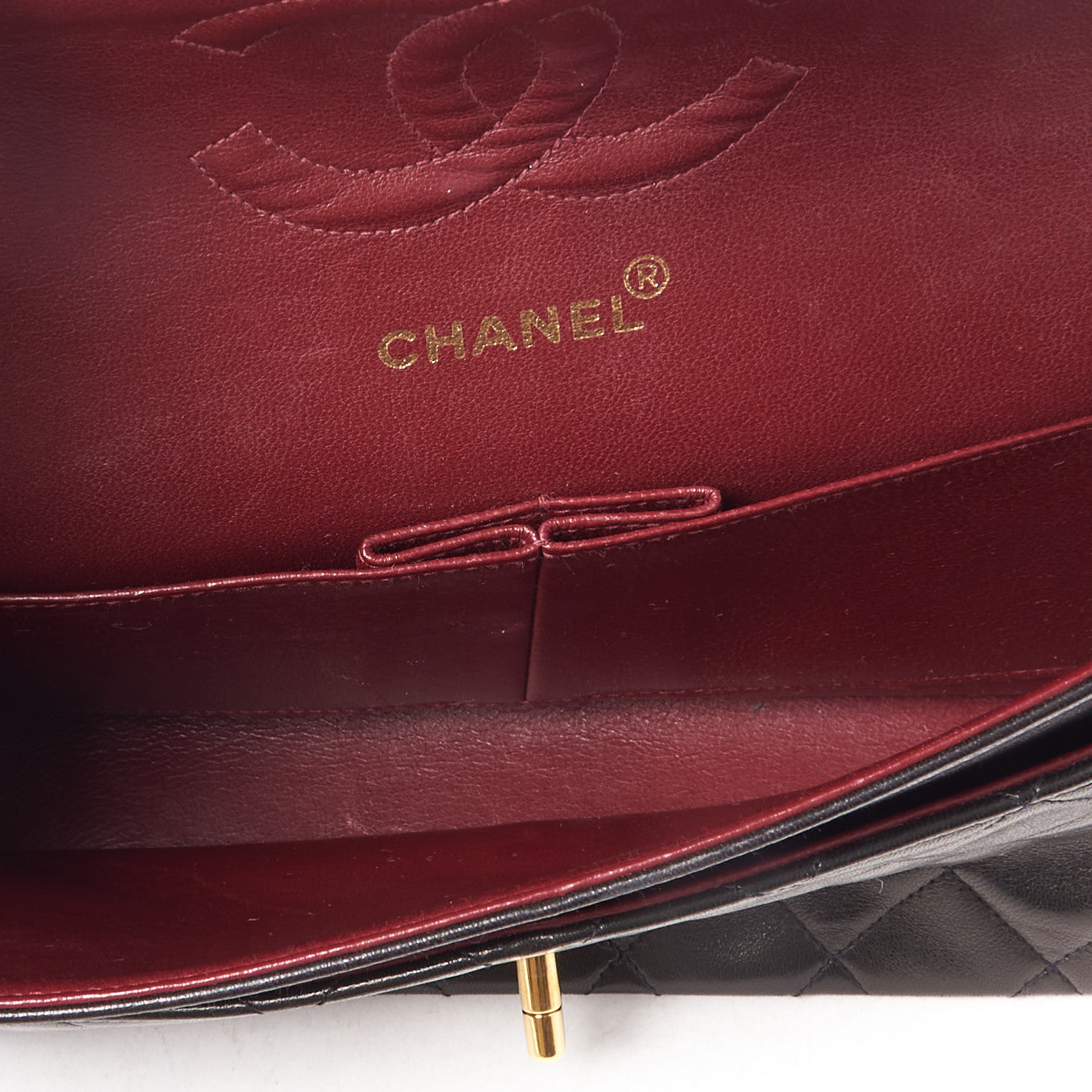 Chanel Lambskin Quilted Medium Double Flap Black 4 of 9