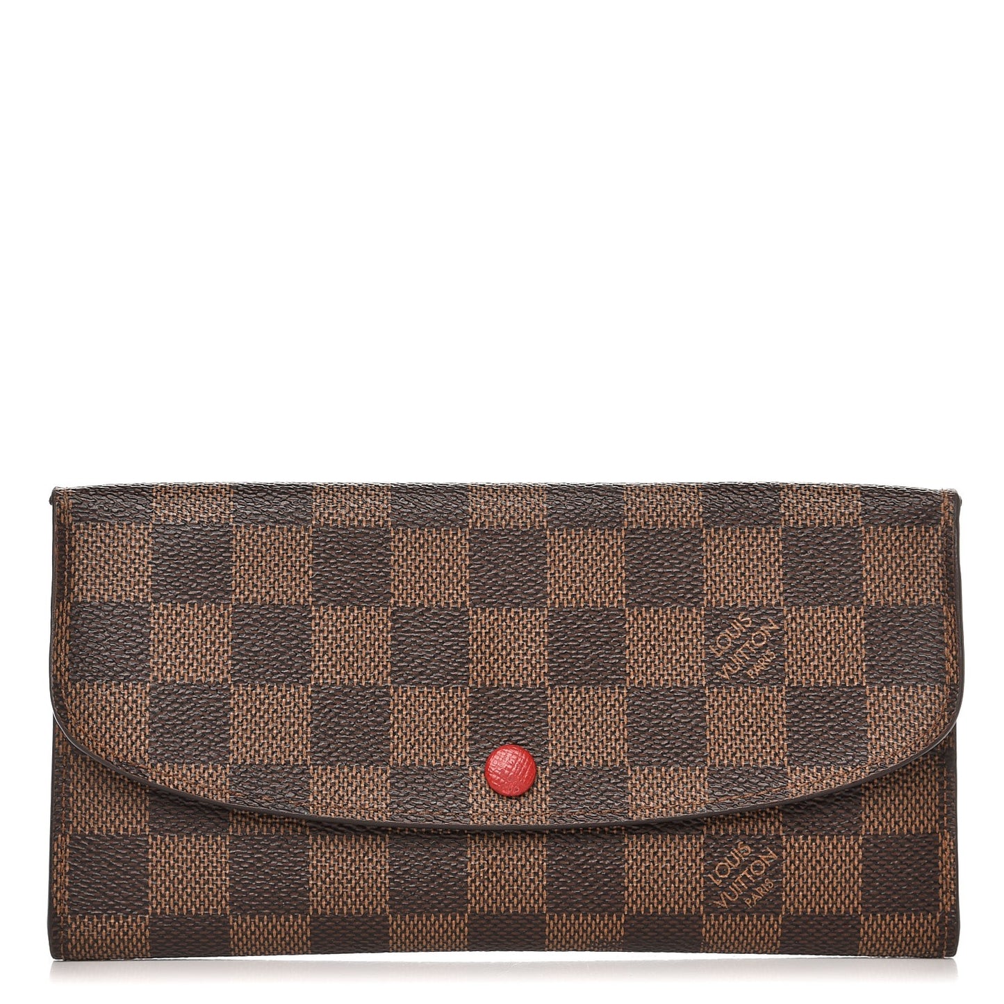 Damier Ebene Emilie Wallet Red