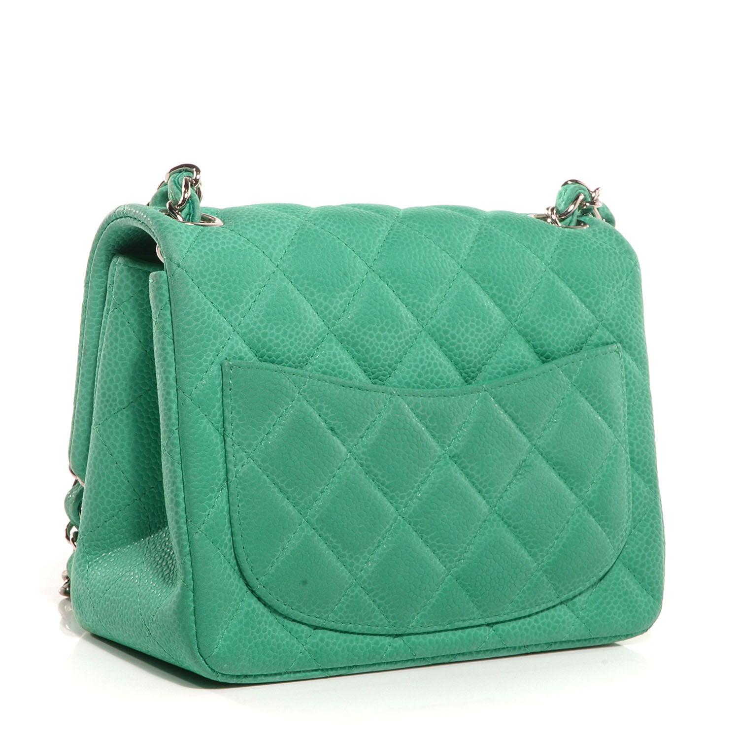 Chanel Iridescent Caviar Quilted Mini Square Flap Green 3 of 8