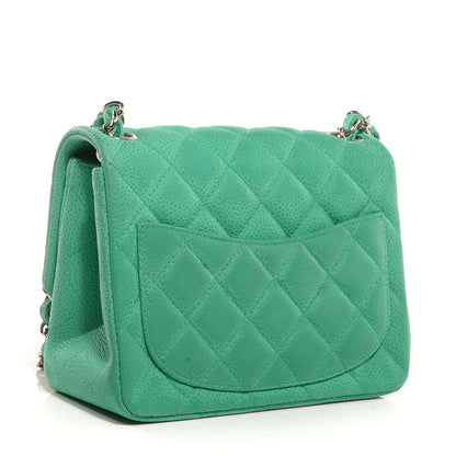 Chanel Iridescent Caviar Quilted Mini Square Flap Green 3 of 8
