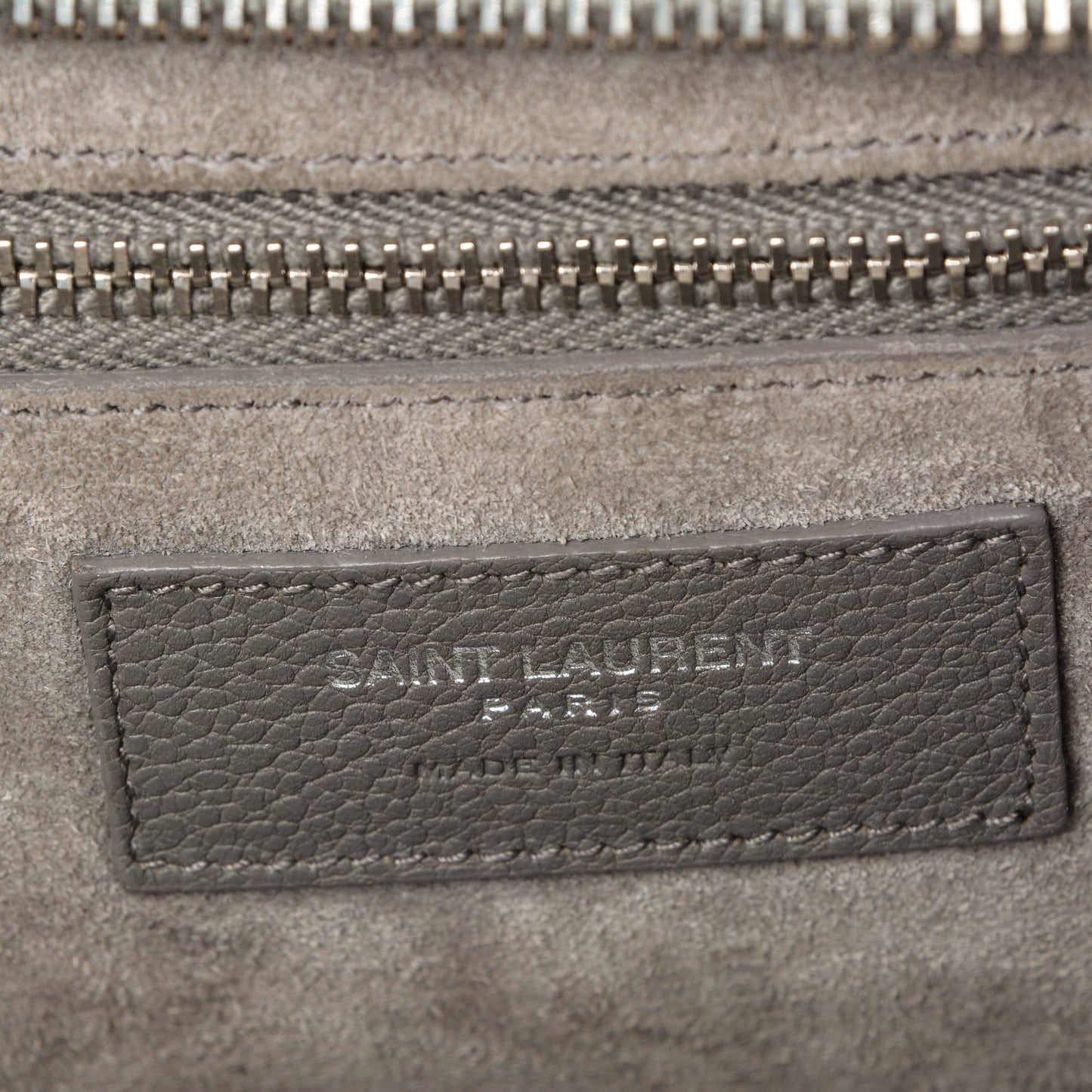 Grained Calfskin Small Rive Gauche Cabas Fog