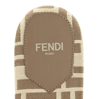 Fendi Woven Jacquard Logo Flat Slide Sandals 37 Black Sand 37.5 Beige Sand 8 of 10