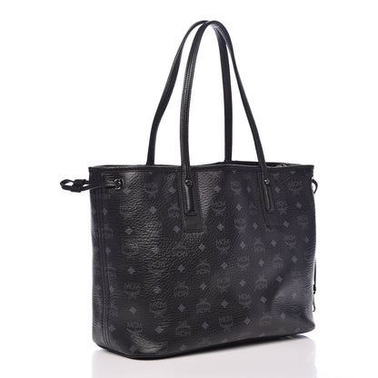MCM Visetos Medium Liz Reversible Shopper Tote Black 7 of 16