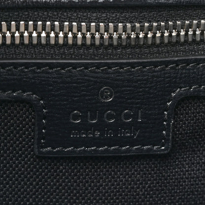 Gucci GG Supreme Monogram Azalea Calfskin Medium Retro Interlocking G Vertical Tote Bag Black 7 of 10