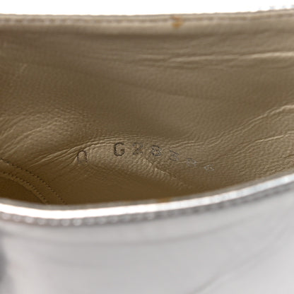 Chanel Metallic Patent CC Short Boots 36.5 Silver 9 of 13