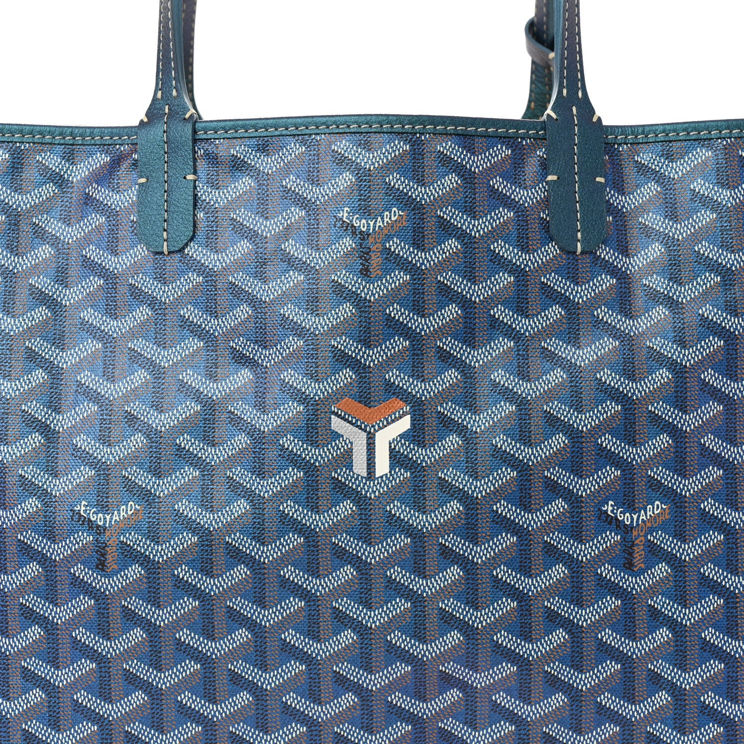 Goyard Iridescent Goyardine Saint Louis PM  Pearly Blue 9 of 11