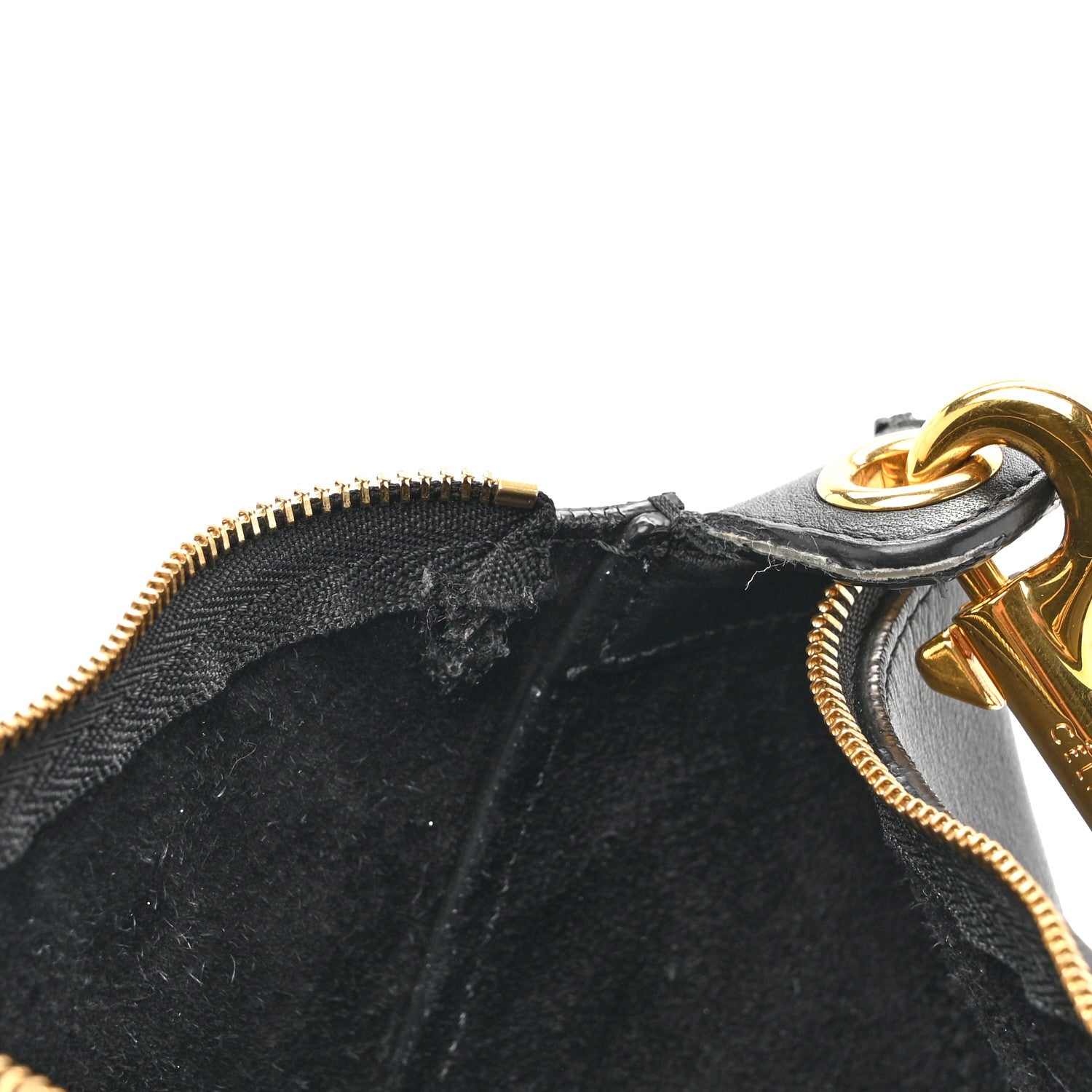 Celine Natural Calfskin Medium Zipped Hobo Black 10 of 18