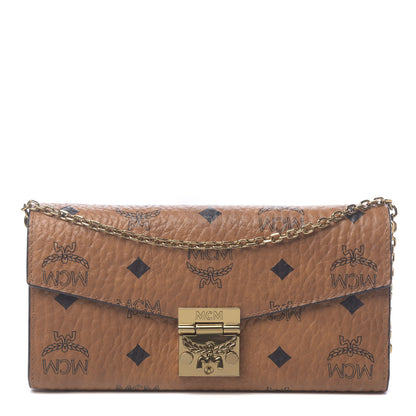 MCM Visetos Large Patricia Wallet On Chain Cognac 1 of 9