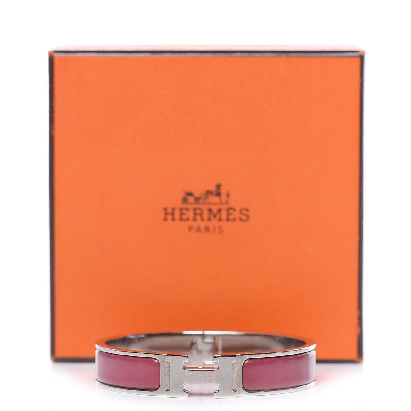 Hermes Enamel Narrow Clic Clac H Bracelet PM Cyclamen 3 of 5