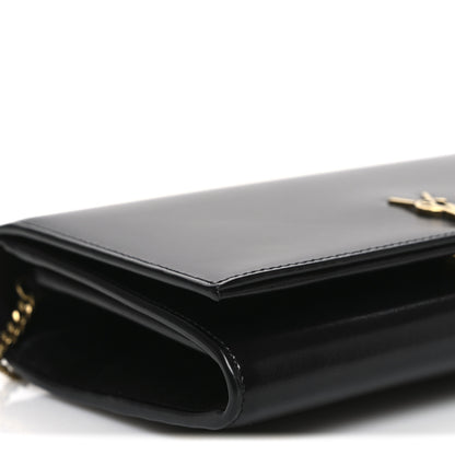 Saint Laurent Glossy Calfskin Monogram Chain Wallet Black 9 of 10