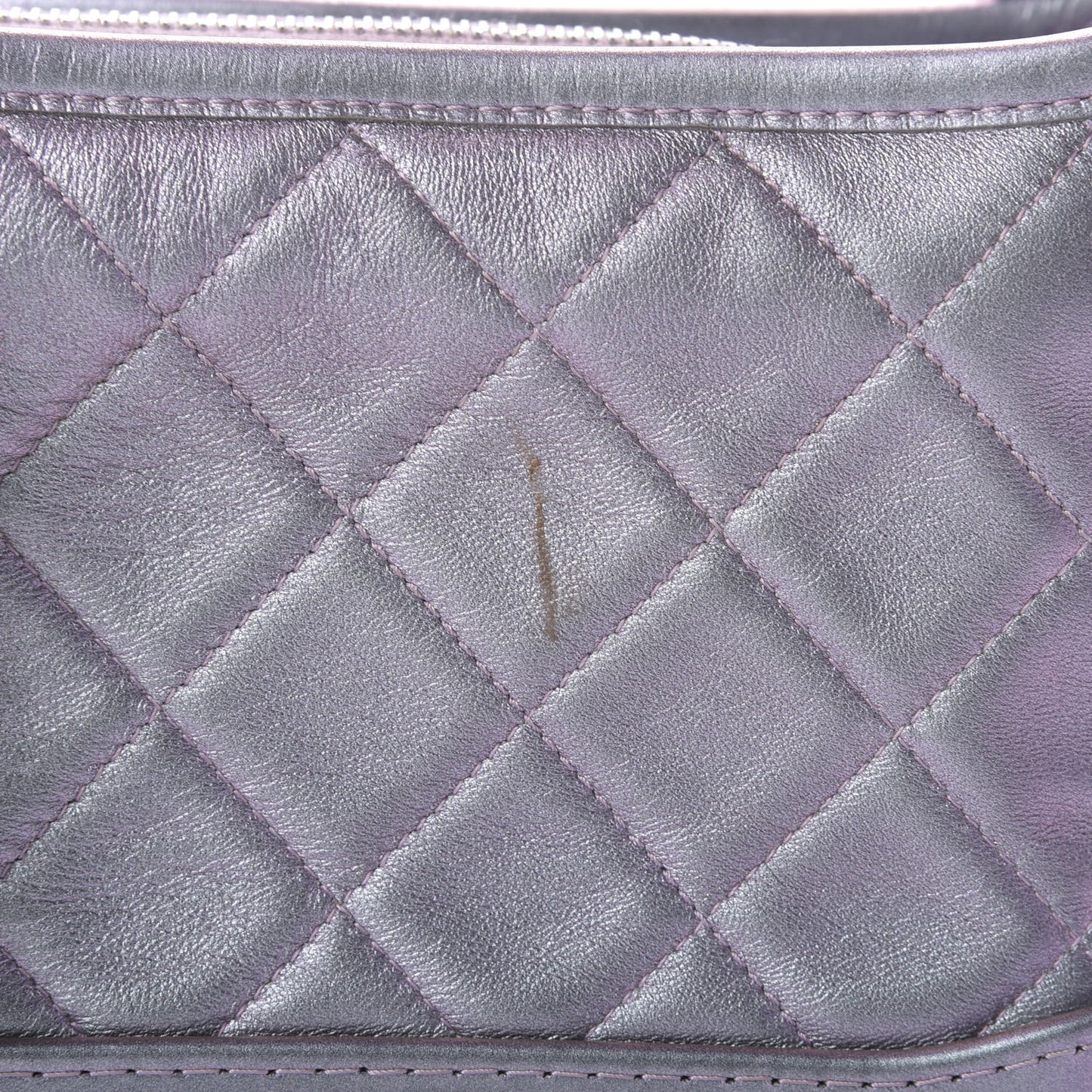 Iridescent Lambskin Calfskin Quilted Small Gabrielle Hobo Light Purple