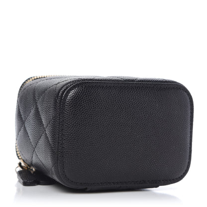 Chanel Caviar Quilted Mini Vanity Case With Chain Black 4 of 11