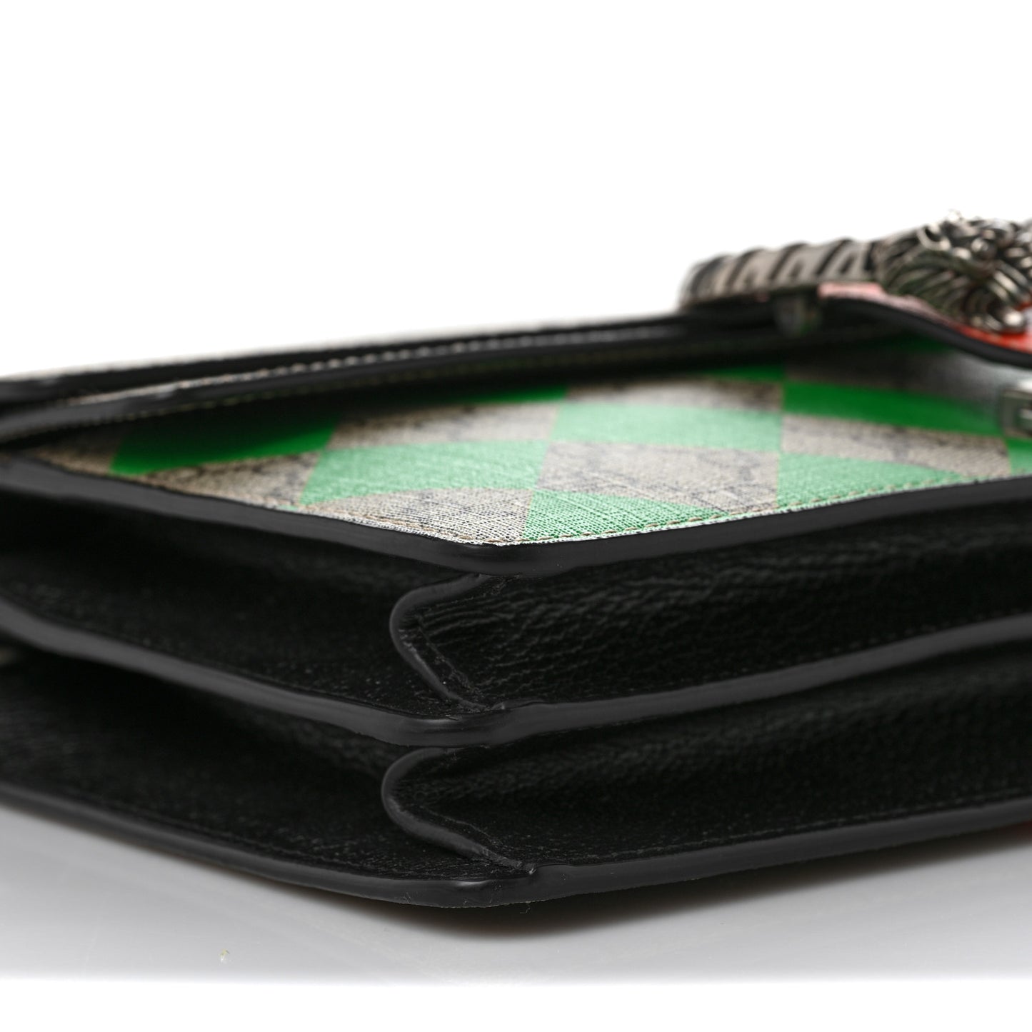GG Supreme Monogram Equestrian Small Dionysus Shoulder Bag Beige Ebony Multicolor Black